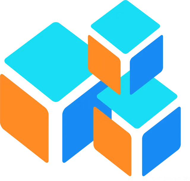 Isometric illustration of stacked 3D cubes